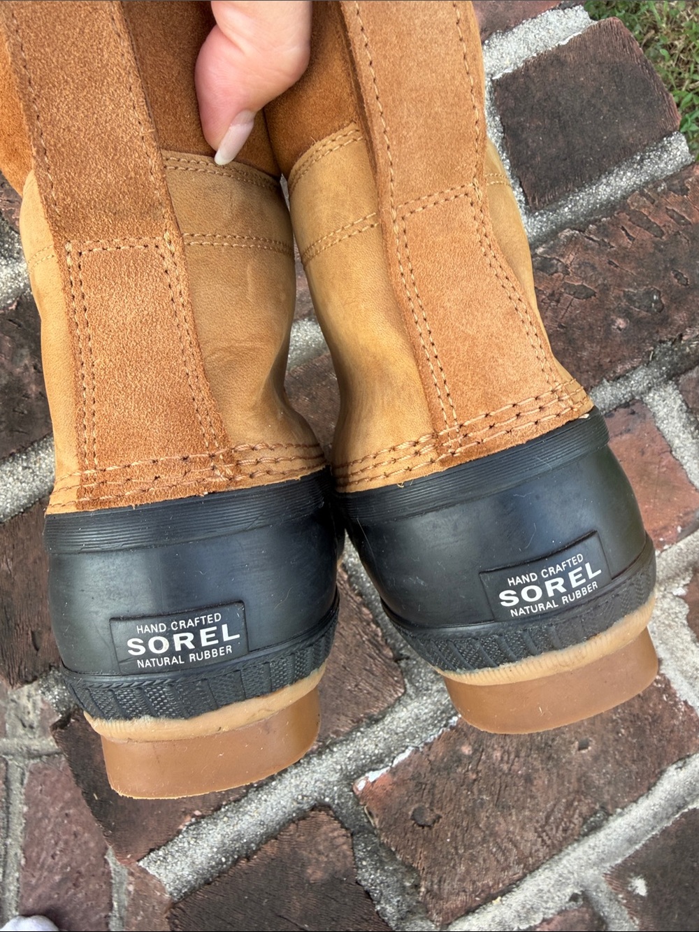 Sorel Tan and Black Lace-Up Duck Boots size 7 - Picture 10 of 11